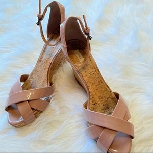 Zara Blush Pink Cork Wedges